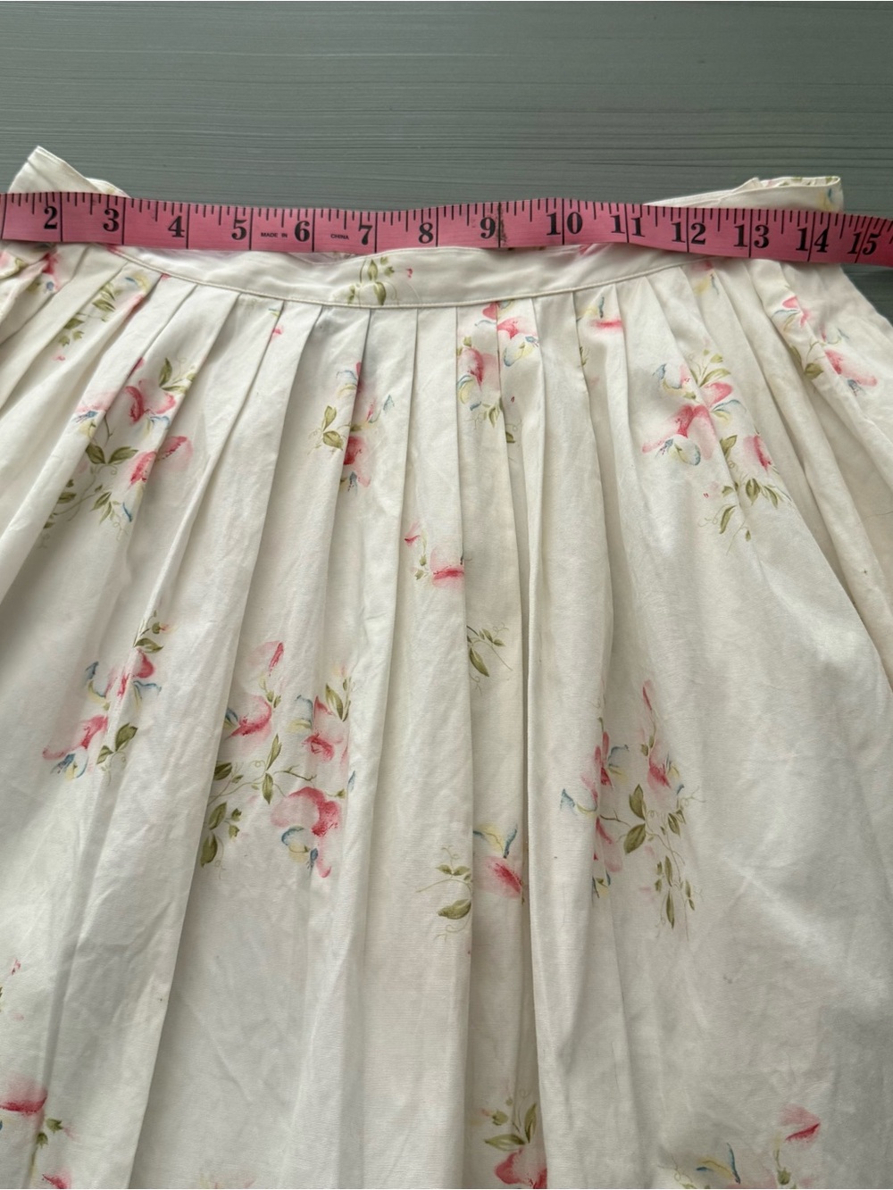 Vintage Ralph Lauren white pleated midi skirt - Picture 6 of 8